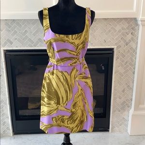 Milly Silk Palm Leaf Dress